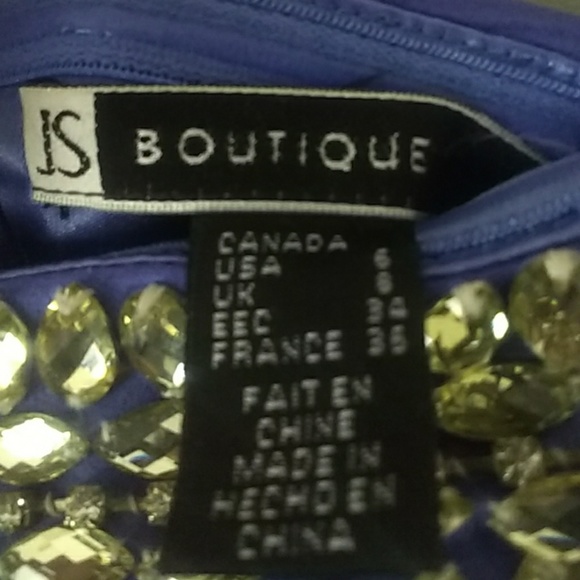 JS Boutique Jewel Sweetheart Strapless Silk Dress - Picture 7 of 8